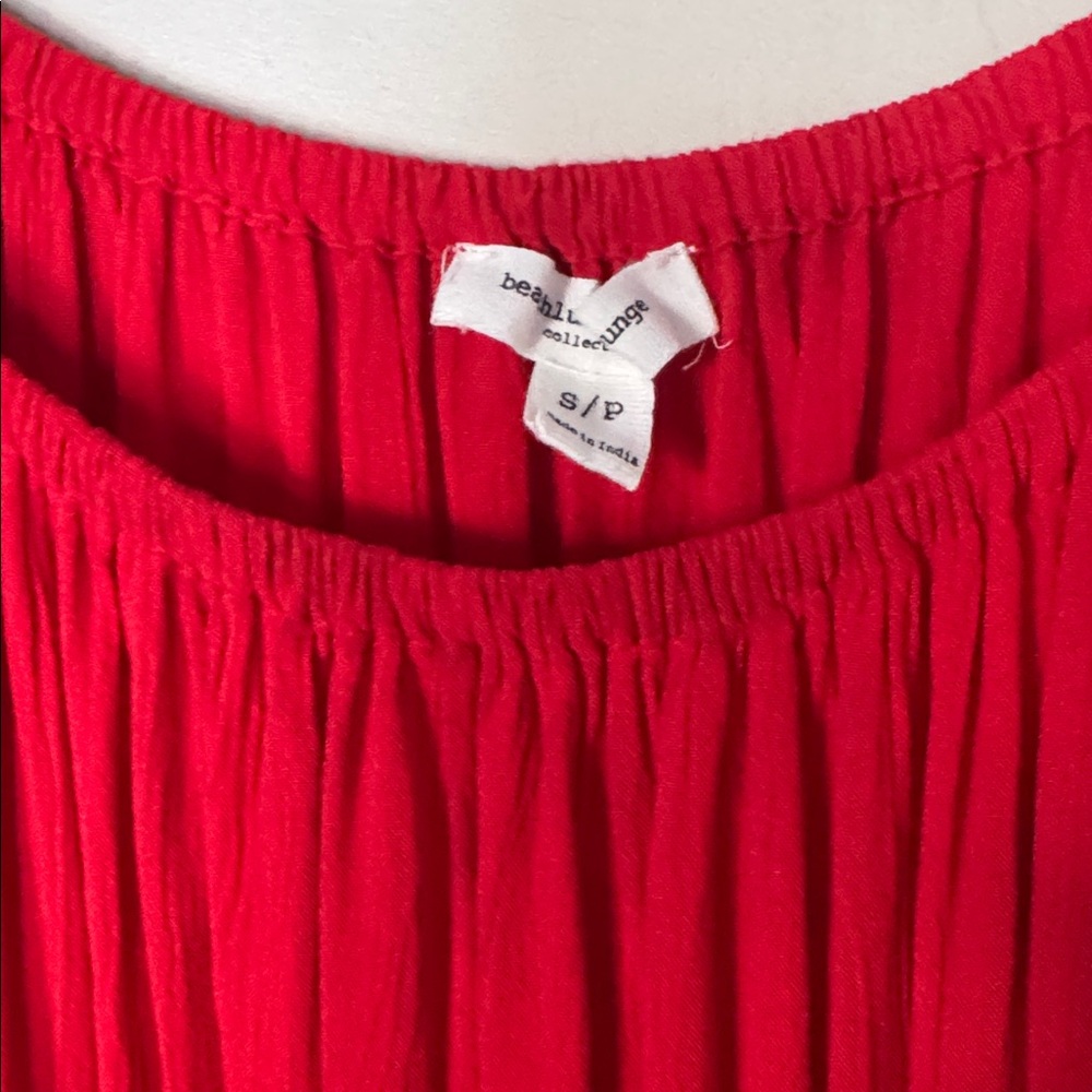beachlunchlounge Red Off-Shoulder Ruffle Top - Picture 6 of 9
